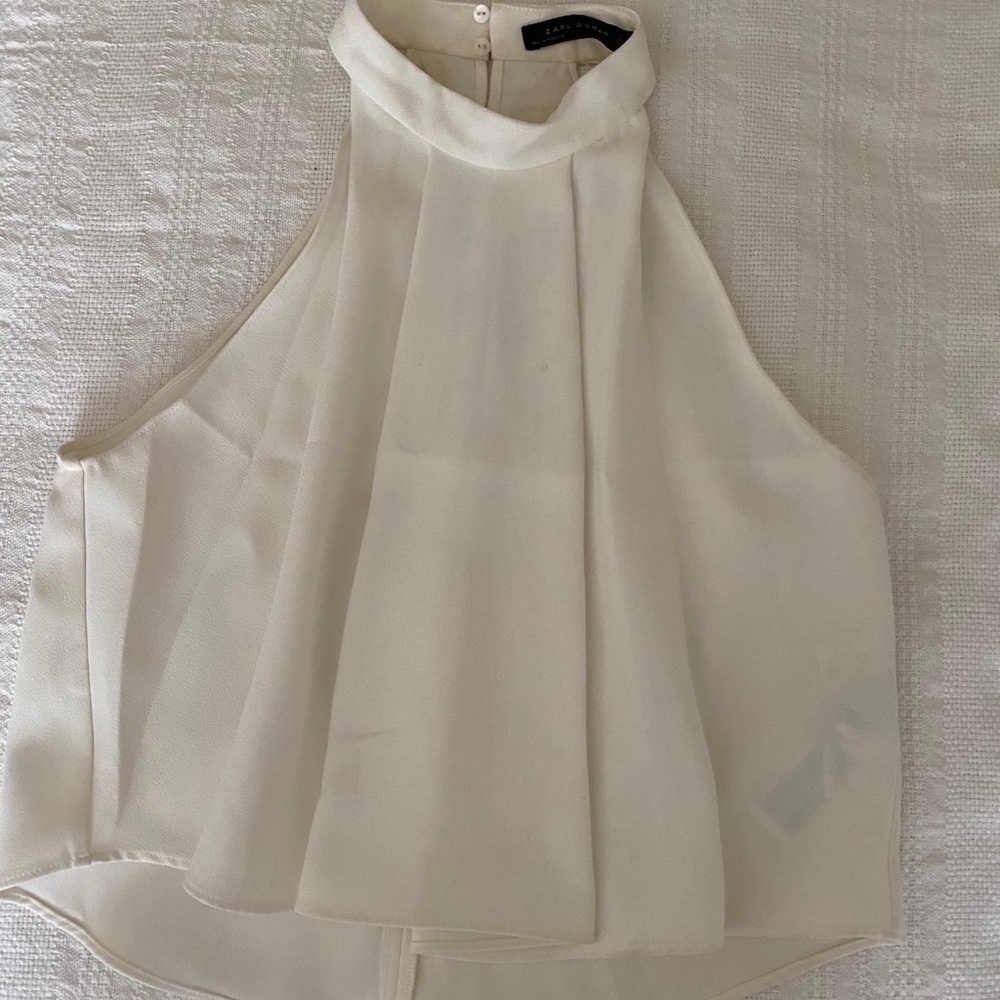White dressy Zara Halter Blouse